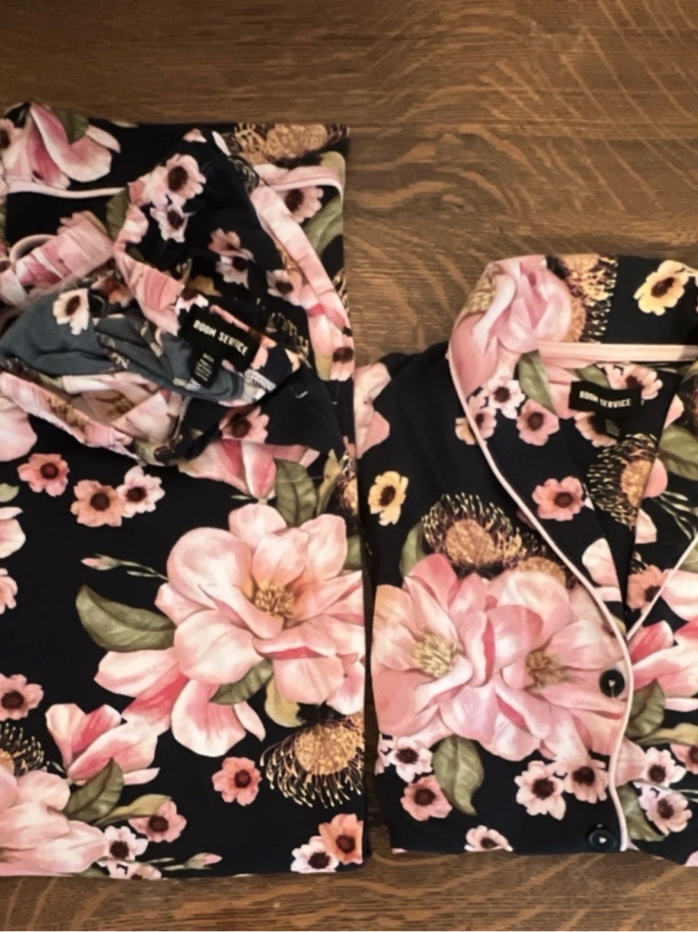 Blossom-Print Pink Floral Pajama Set by Room Service